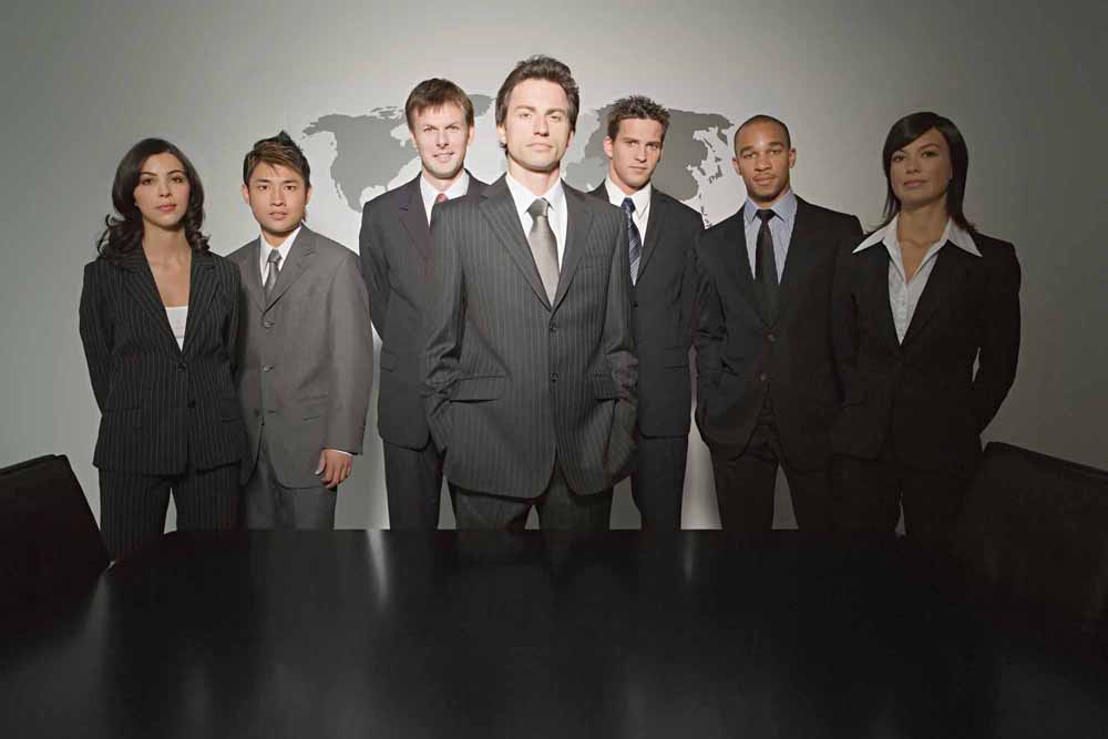 Confident businesspeople