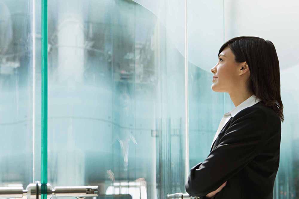 Businesswoman thinking