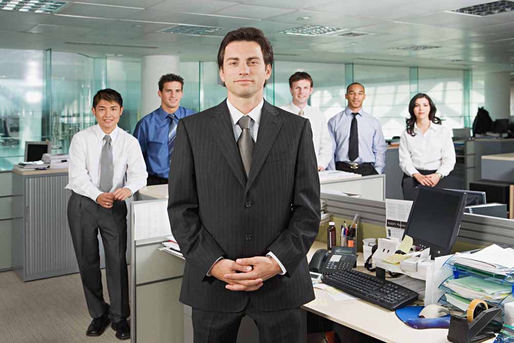 Manager and his team