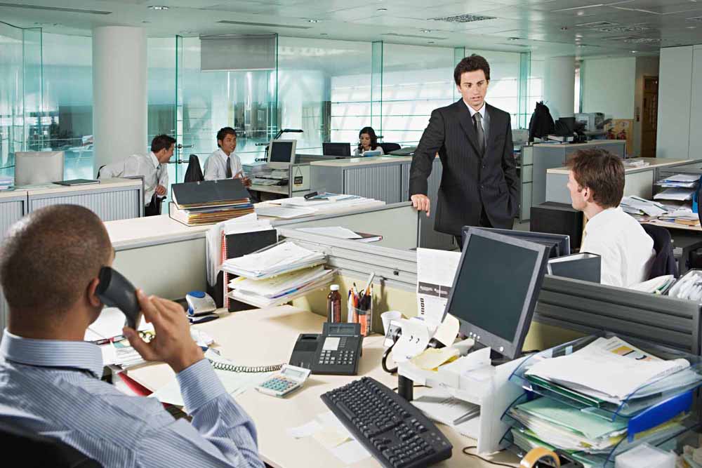 People working in an office